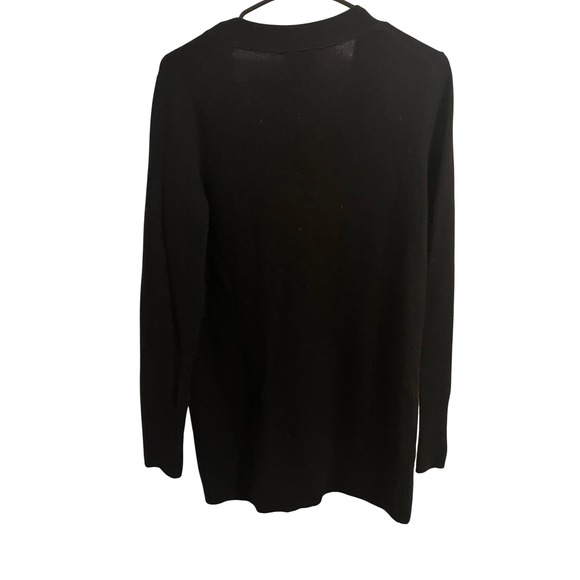 Bloomingdale's NWT Cashmere Black V-Neck Cardigan Sweater M - Picture 6 of 10